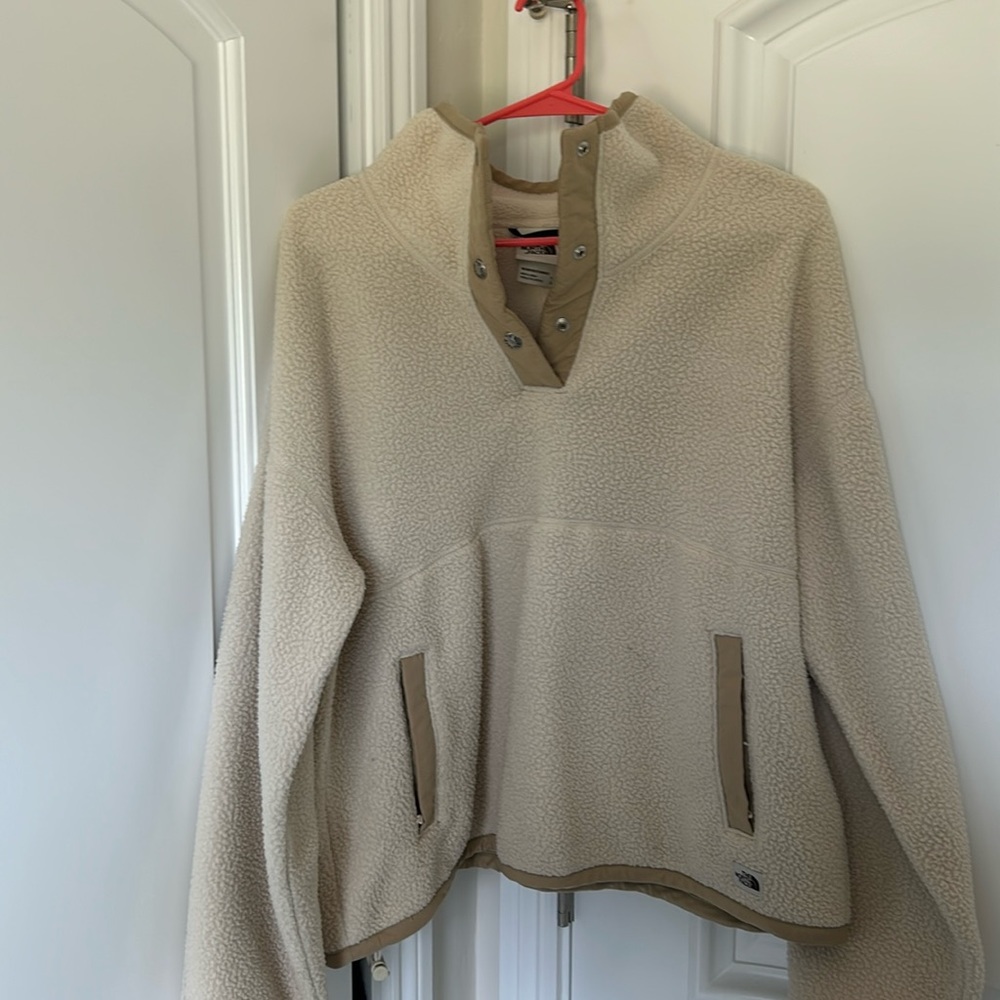 Cream color North Face pullover